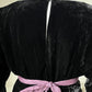 1930s Black Velvet Dress with Dolman Sleeves