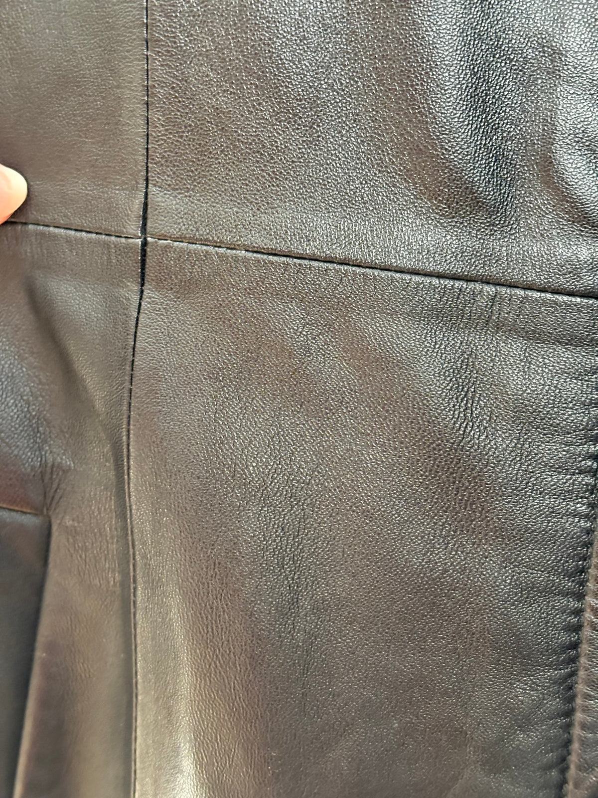 1990s Black Leather Coat