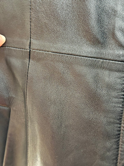1990s Black Leather Coat