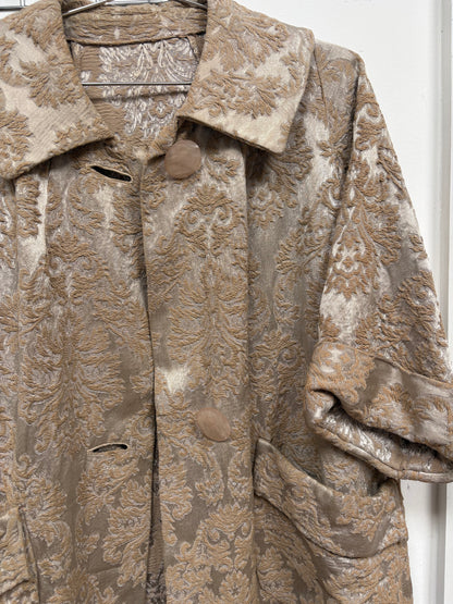 1960s Metallic A-Line Evening Coat