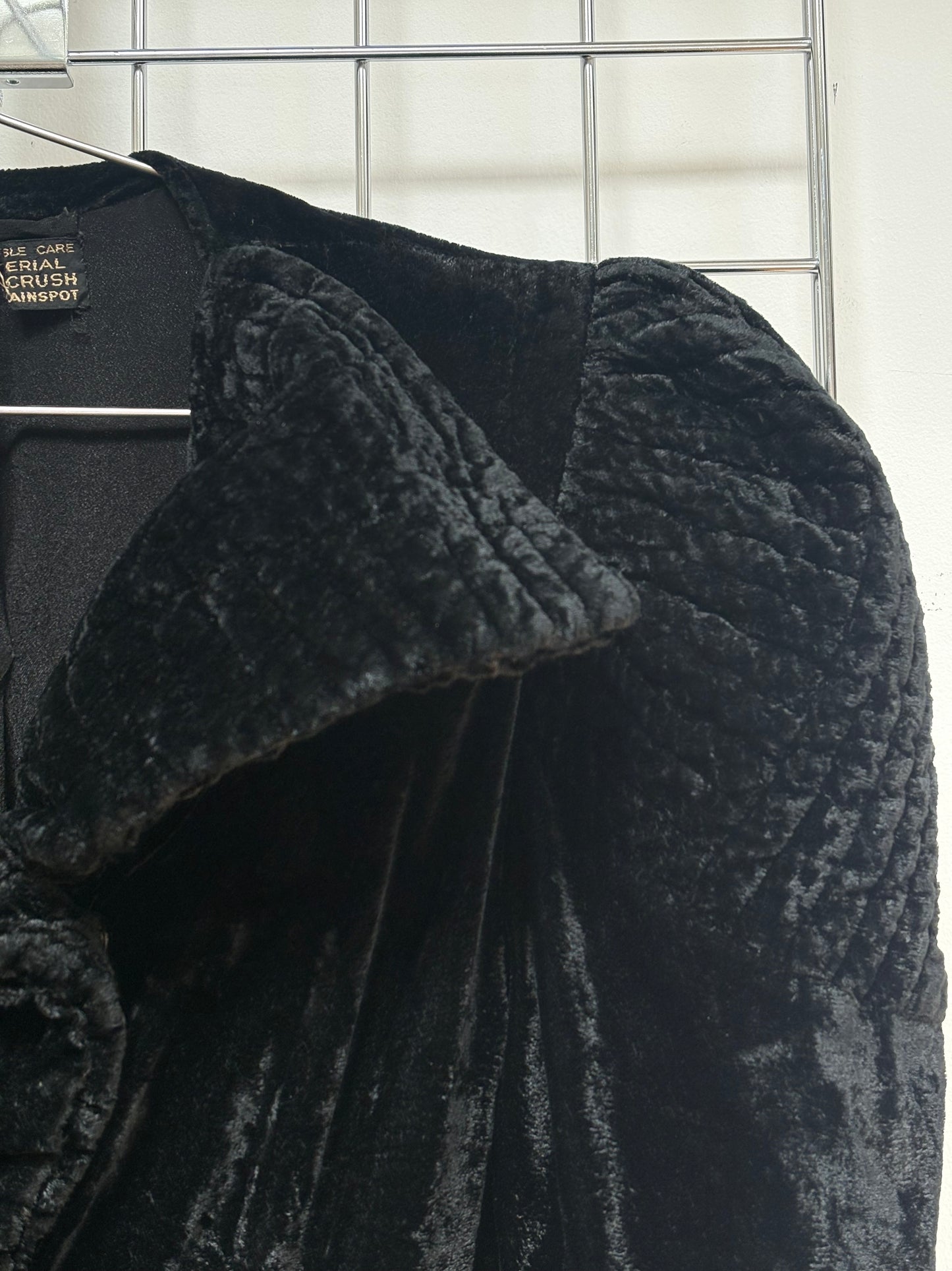 1930s Black Velvet Opera Coat