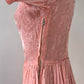 1930s 1940s Pink Velvet 'Lee Delman' Evening Gown