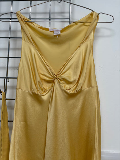 2000s Yellow Pure Silk Camisole