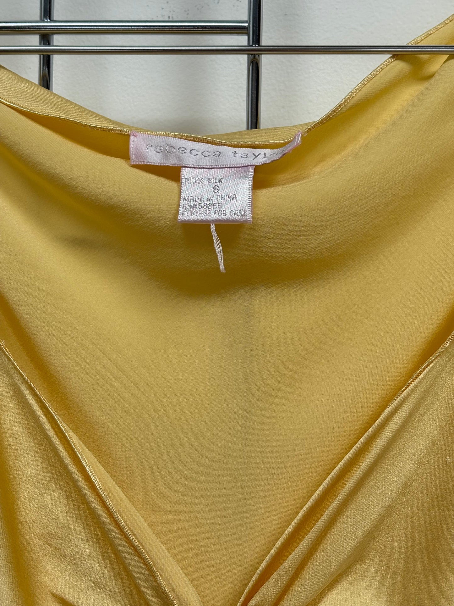 2000s Yellow Pure Silk Camisole