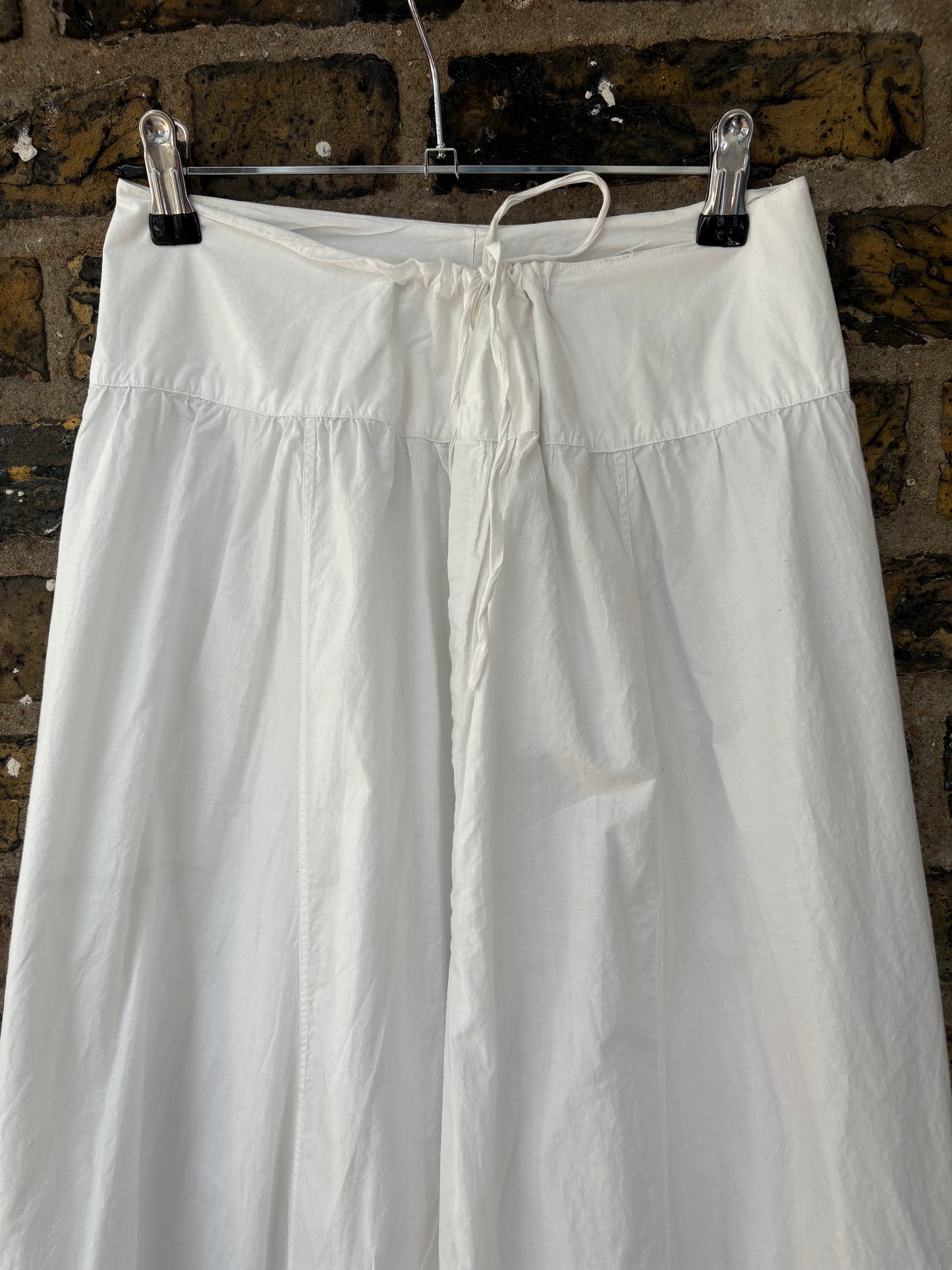 1900s Pure Cotton Petticoat with Crochetwork Hem