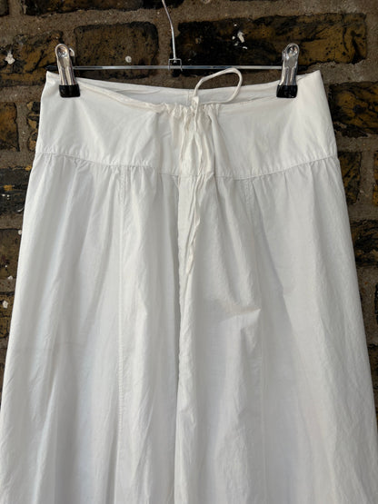 1900s Pure Cotton Petticoat with Crochetwork Hem