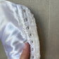 1950s White Gleaming Satin Bullet Bra