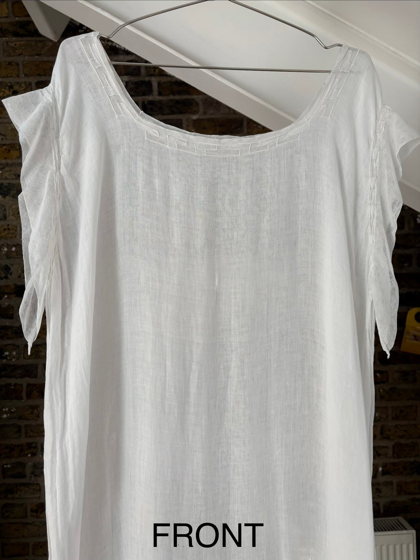 1900s Pure Cotton Sheer Dress (wounded)