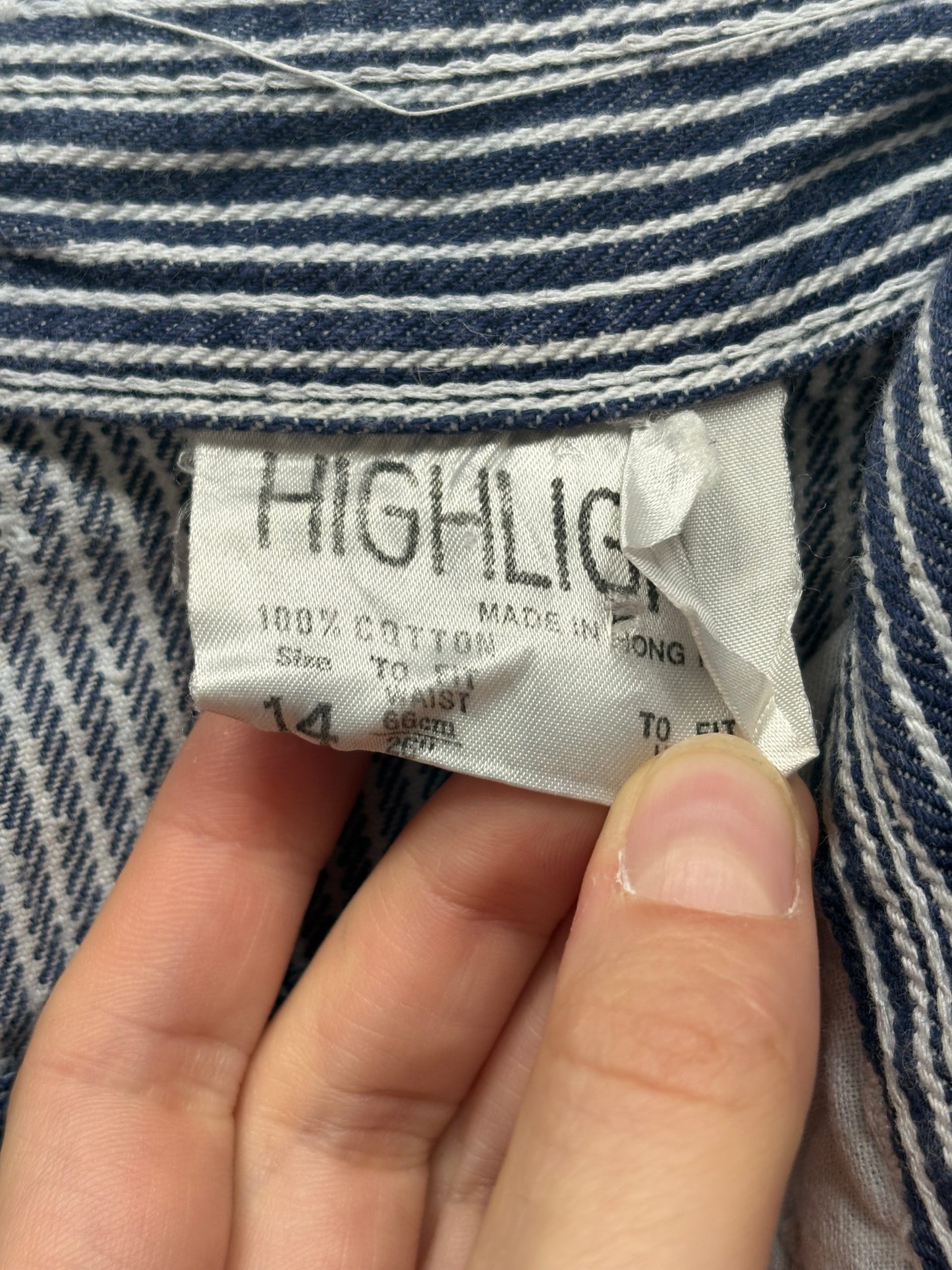 1970s 'Highlight' Hickory Stripe Jeans