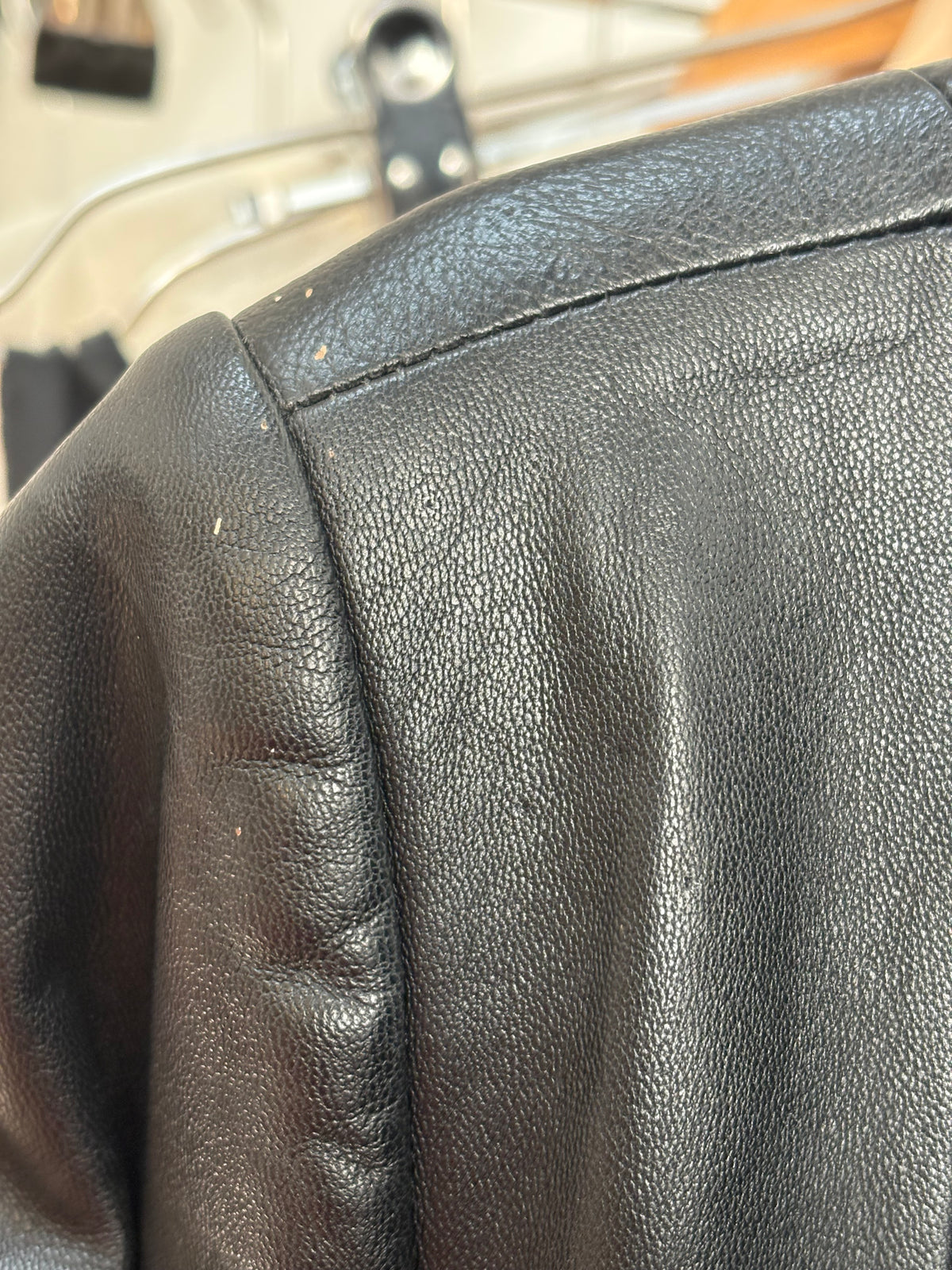 1990s Black Leather Coat
