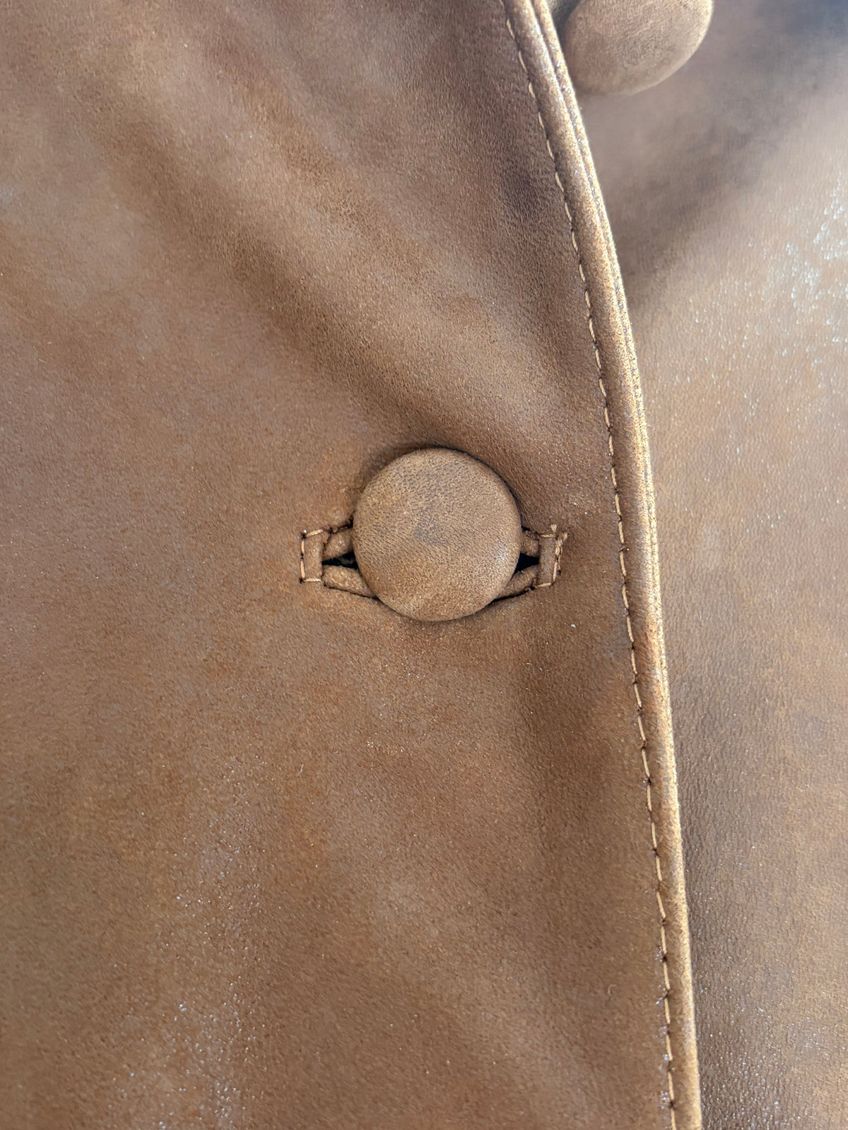 1990s Brown Leather Longline Coat
