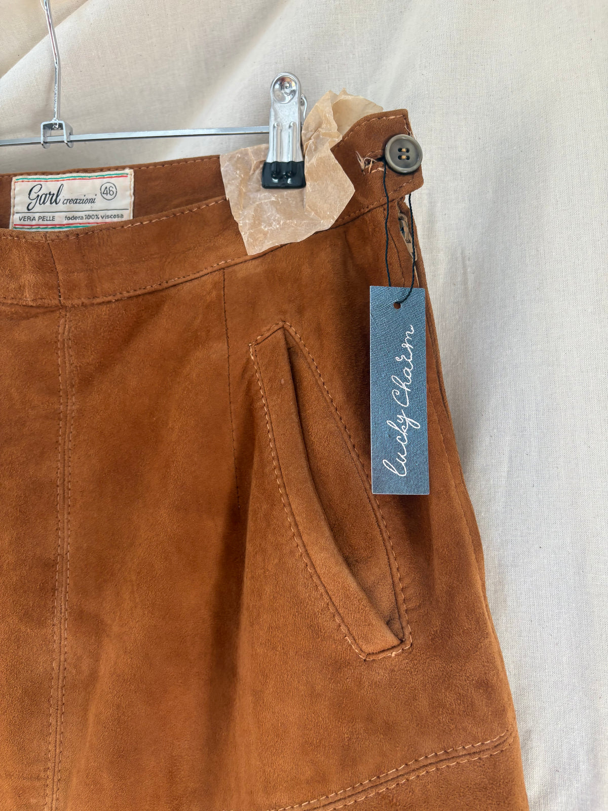 1970s Brown Suede Skirt