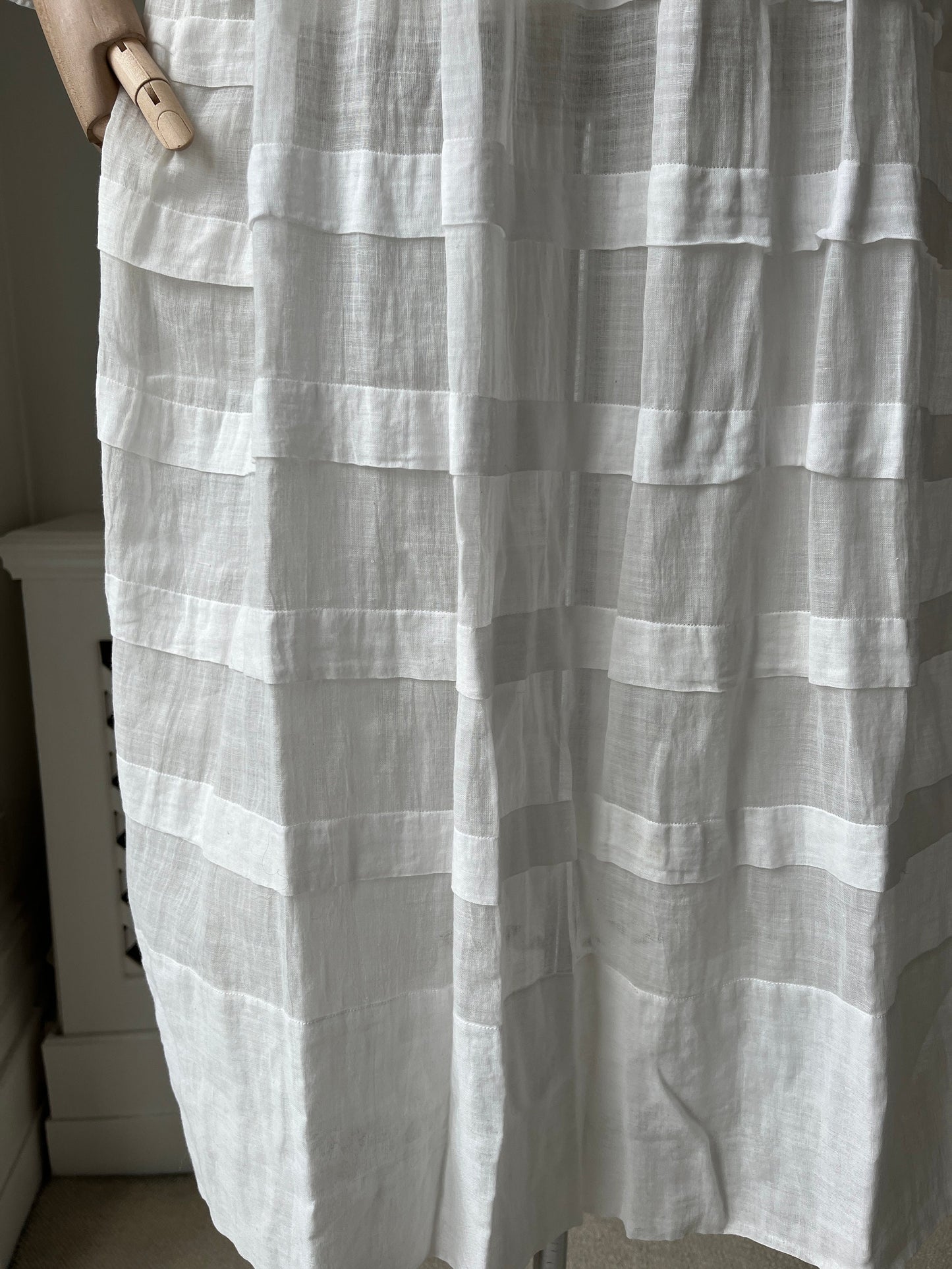 1900s Lawn Cotton Day Dress with Collar