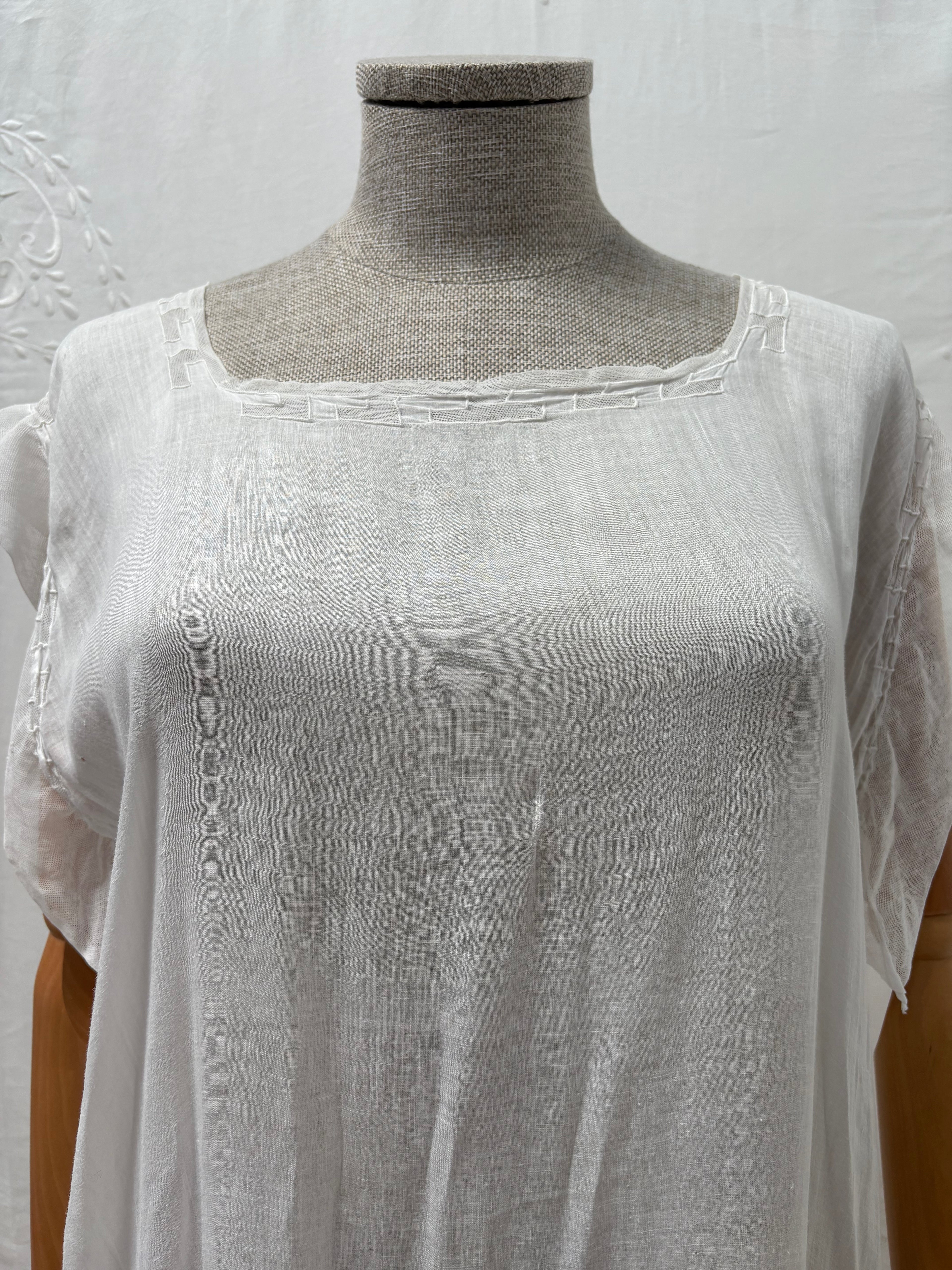 1900s Pure Cotton Sheer Dress