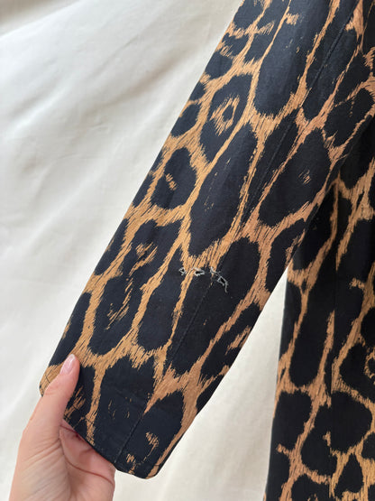 1960s Leopard Print Trench Coat