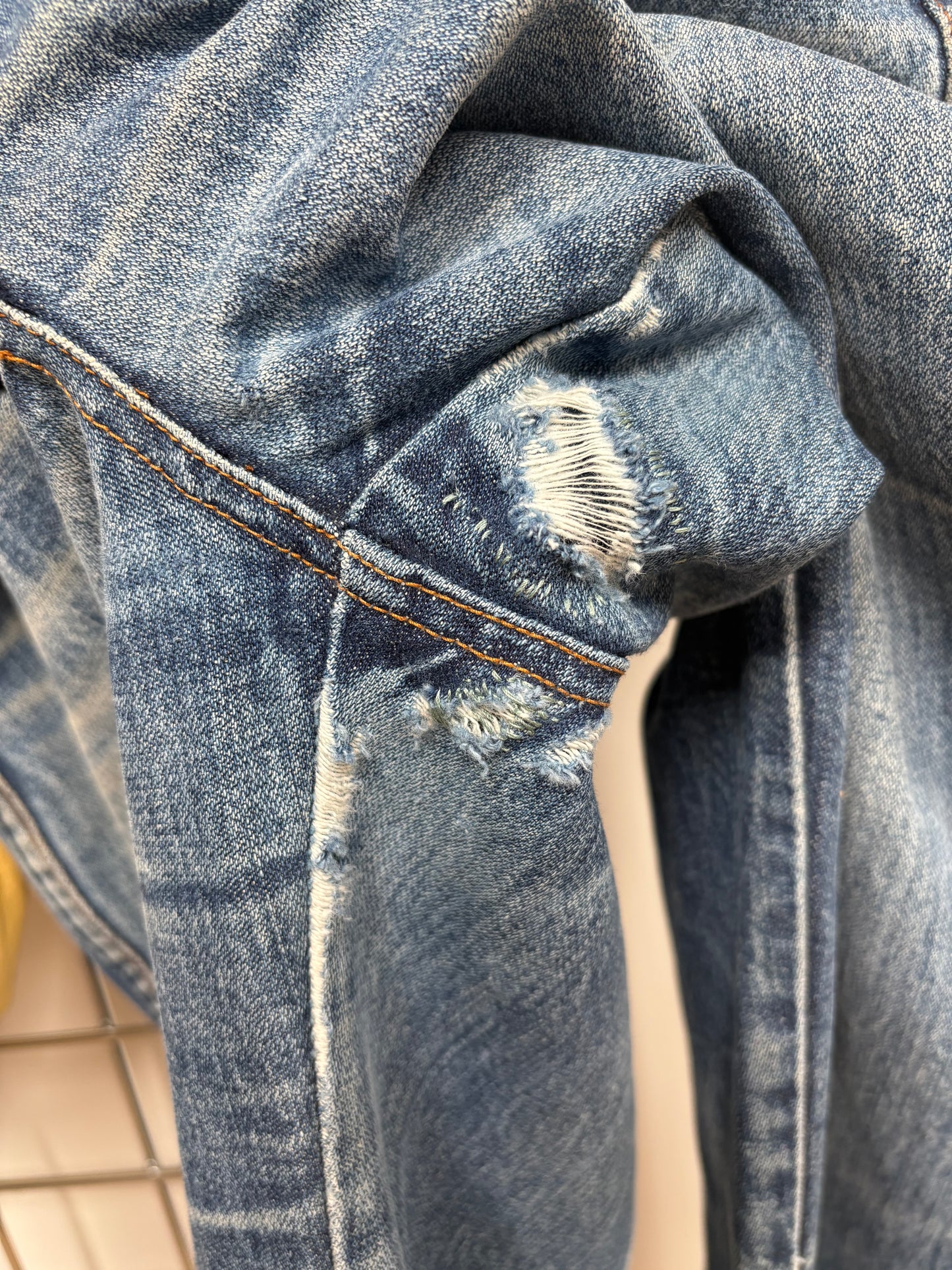 1970s 'Easy' Jeans with Press Crease Legs