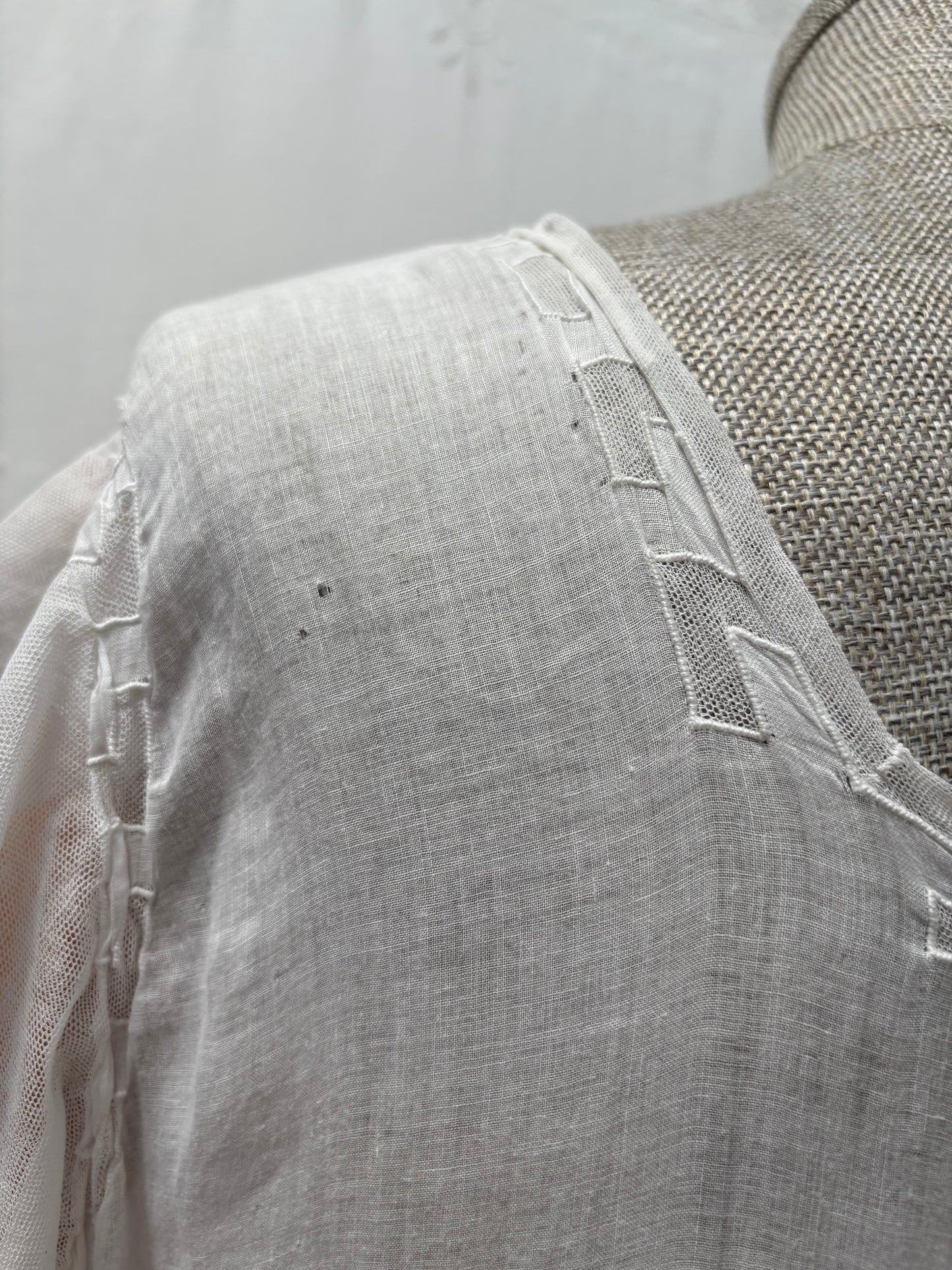 1900s Pure Cotton Sheer Dress (wounded)