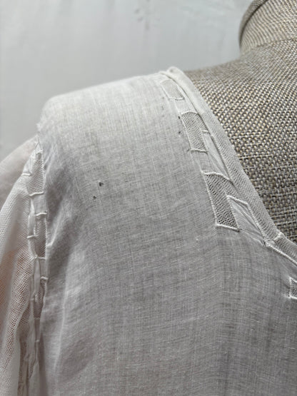 1900s Pure Cotton Sheer Dress (wounded)