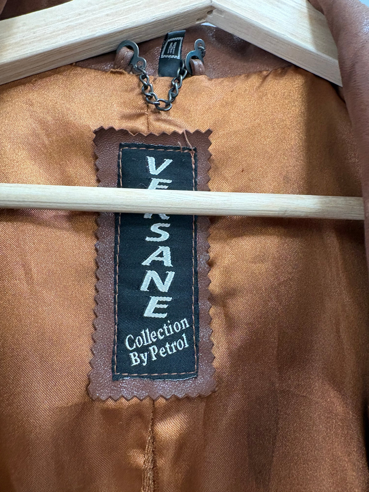 1990s Brown Leather Longline Coat