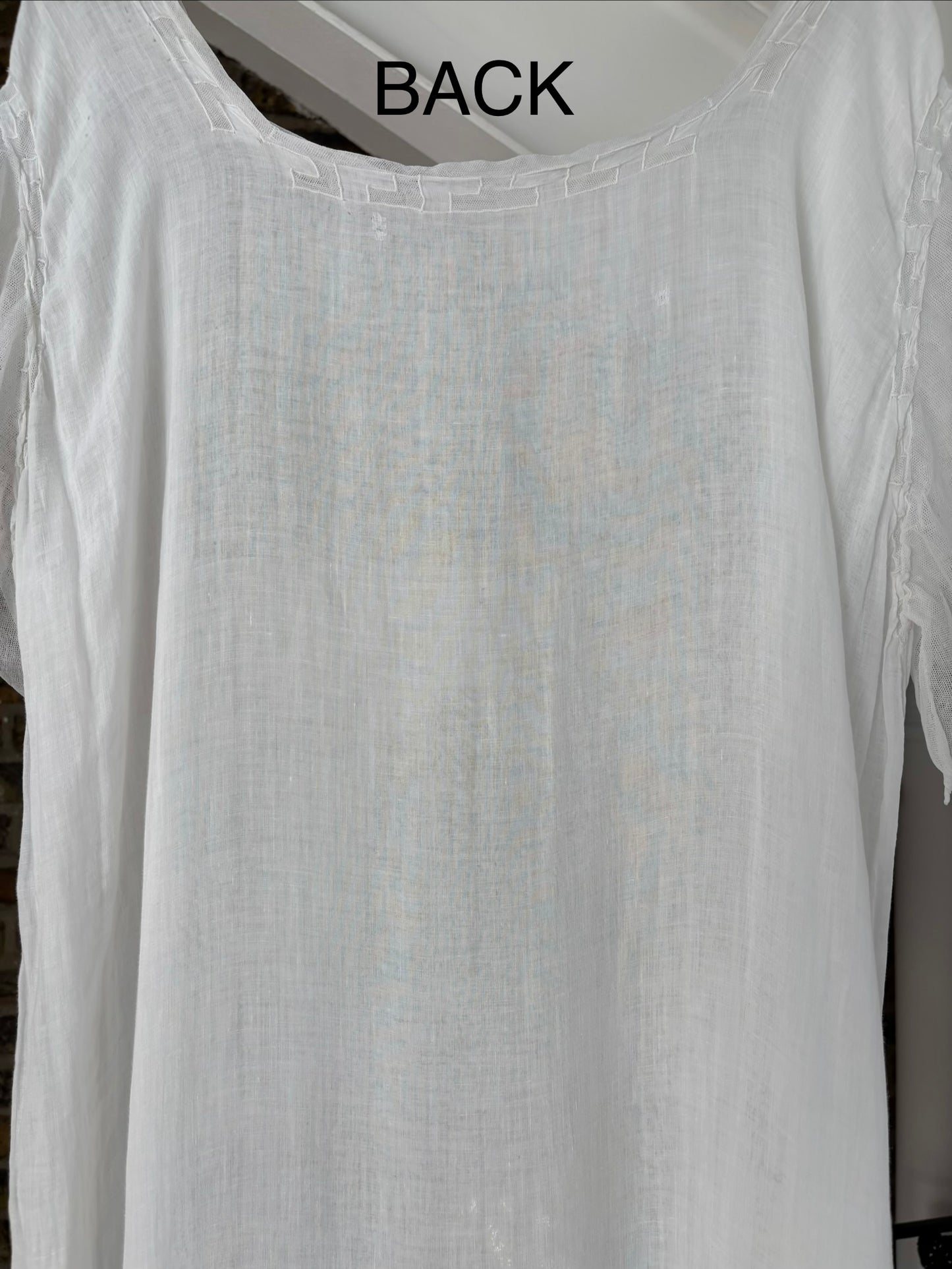 1900s Pure Cotton Sheer Dress (wounded)