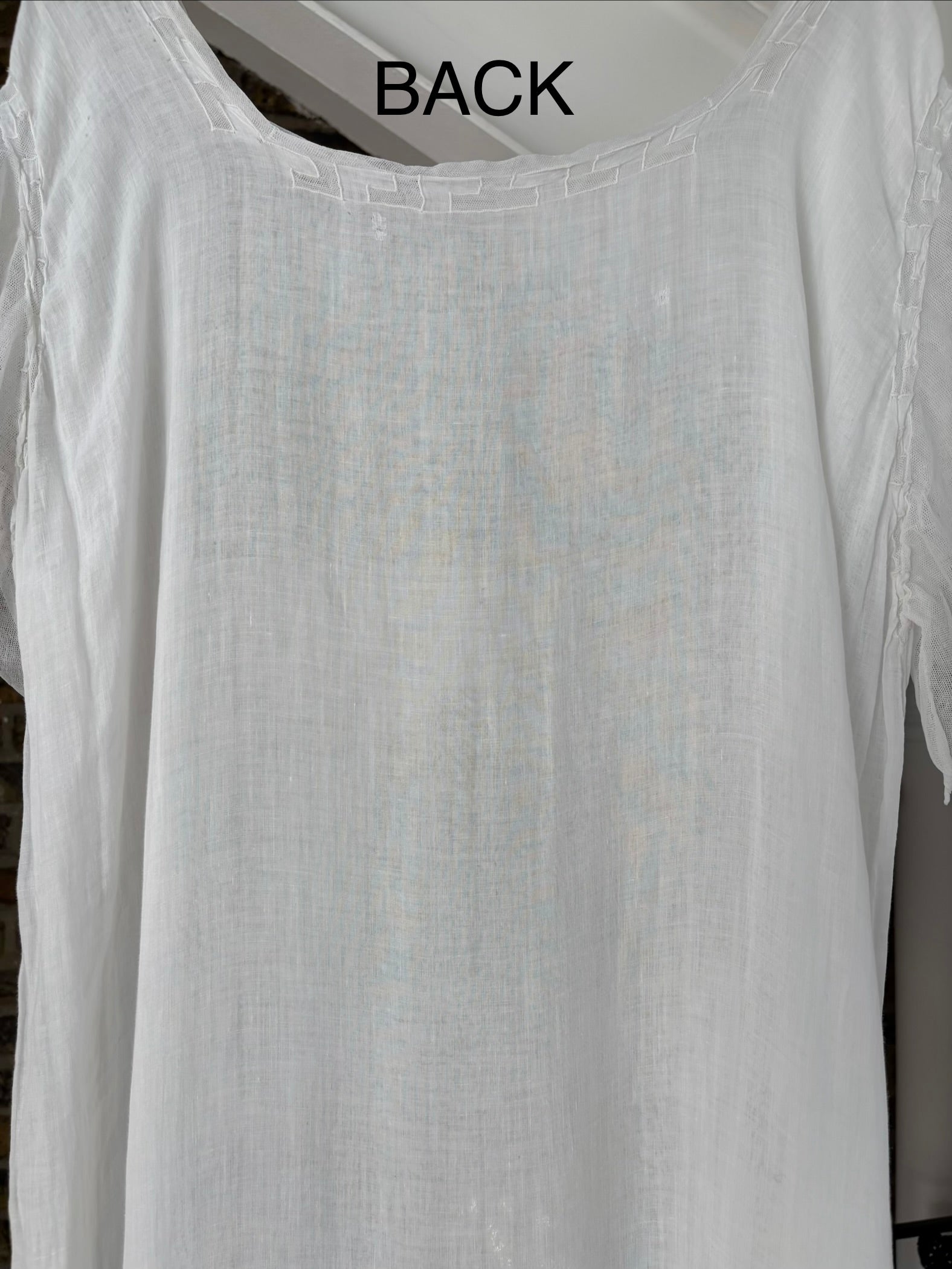 1900s Pure Cotton Sheer Dress