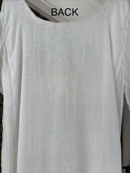1900s Pure Cotton Sheer Dress (wounded)