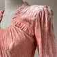 1930s 1940s Pink Velvet 'Lee Delman' Evening Gown