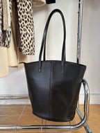 2010 Black Leather Handbag with Tassels