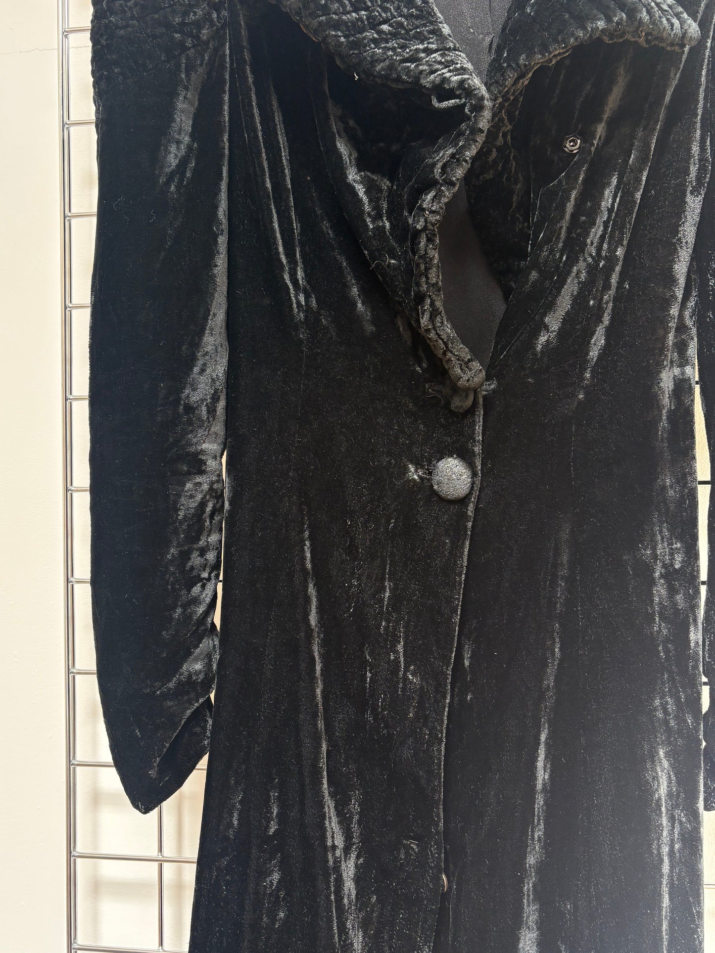 1930s Black Velvet Opera Coat
