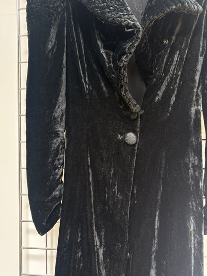 1930s Black Velvet Opera Coat