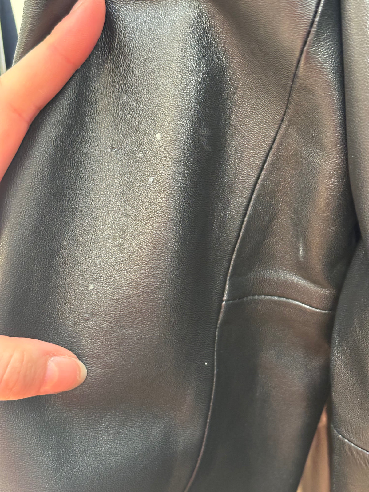 1990s Black Leather Coat