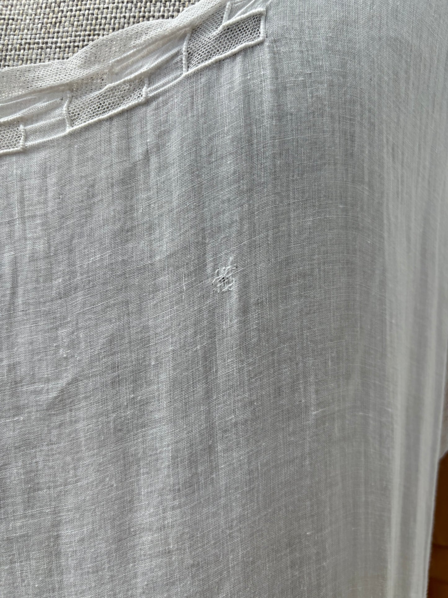 1900s Pure Cotton Sheer Dress (wounded)