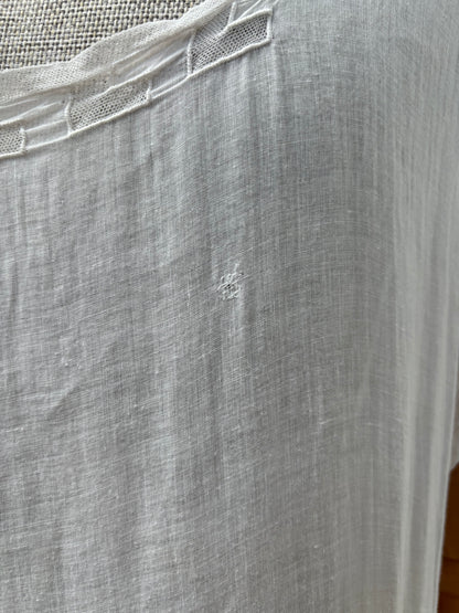 1900s Pure Cotton Sheer Dress (wounded)