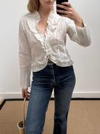 1990s Ruffle Blouse