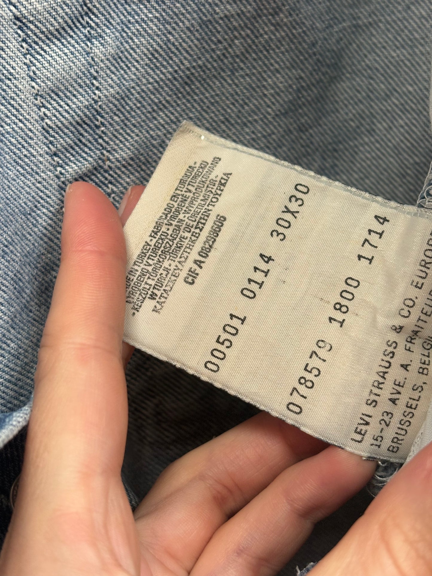 1990s 'Levi's' 501 Straight Leg Jeans