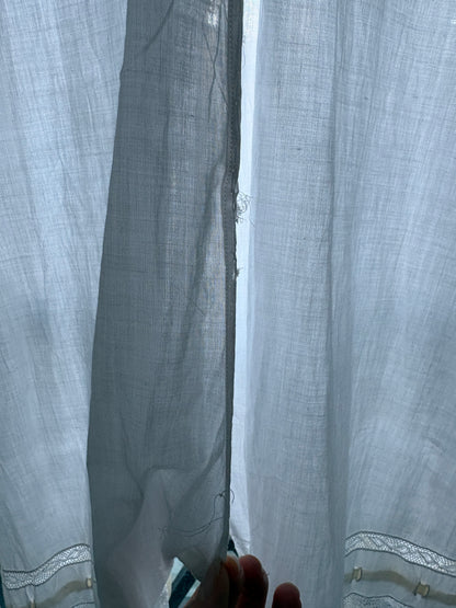 1910s 1920s Edwardian White Cotton Step-in