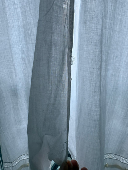 1910s 1920s Edwardian White Cotton Step-in