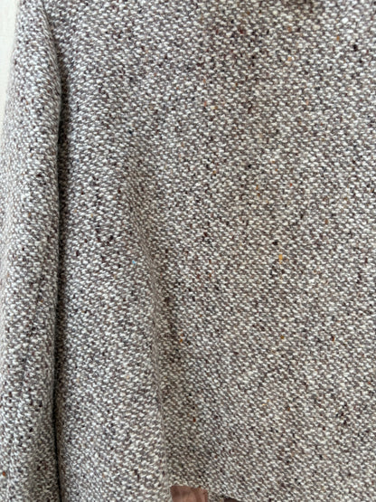 1980s French 'Pierbe' Wool Marl Collarless Blazer