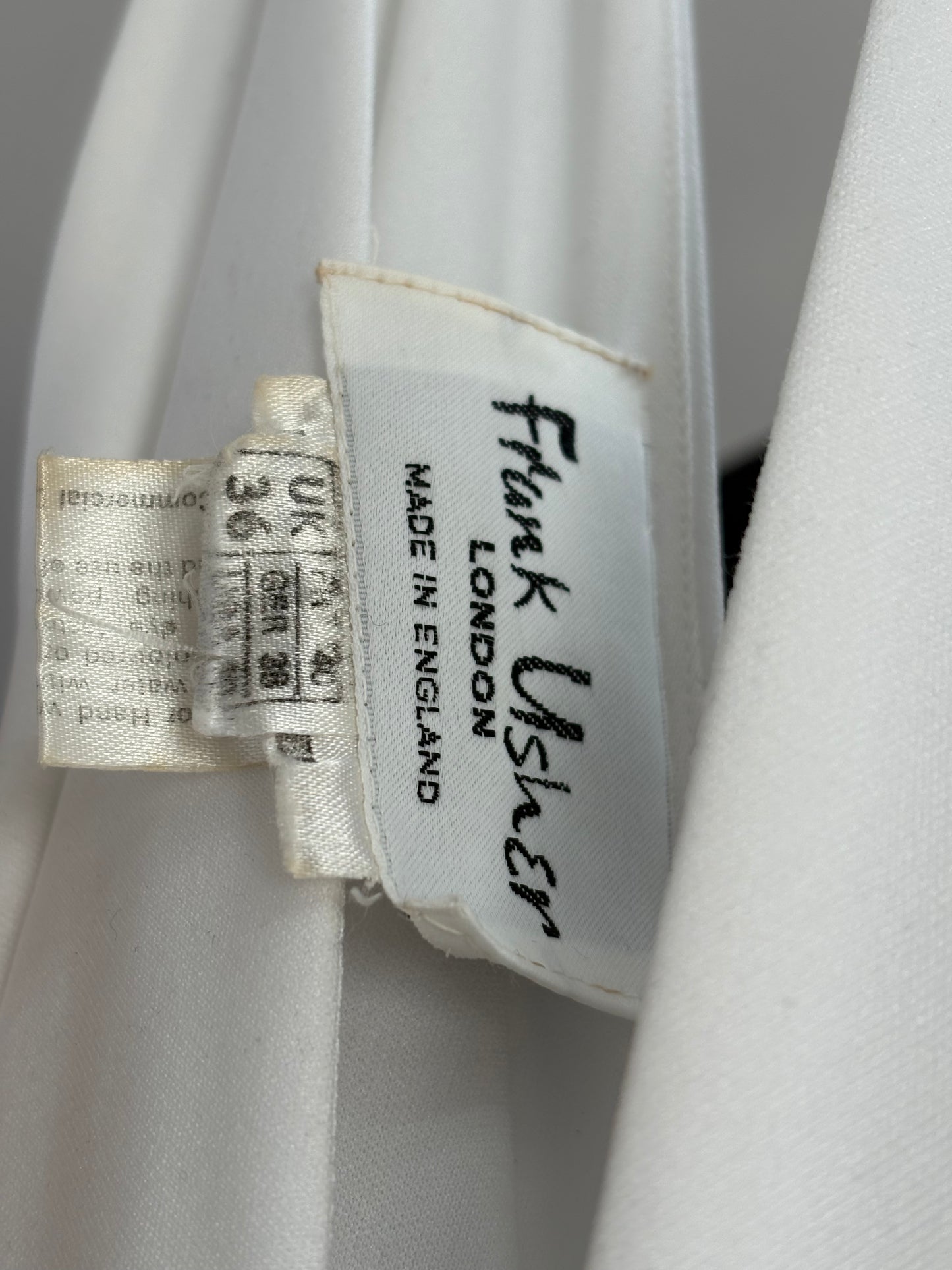 1970s 'Frank Usher' White Dress