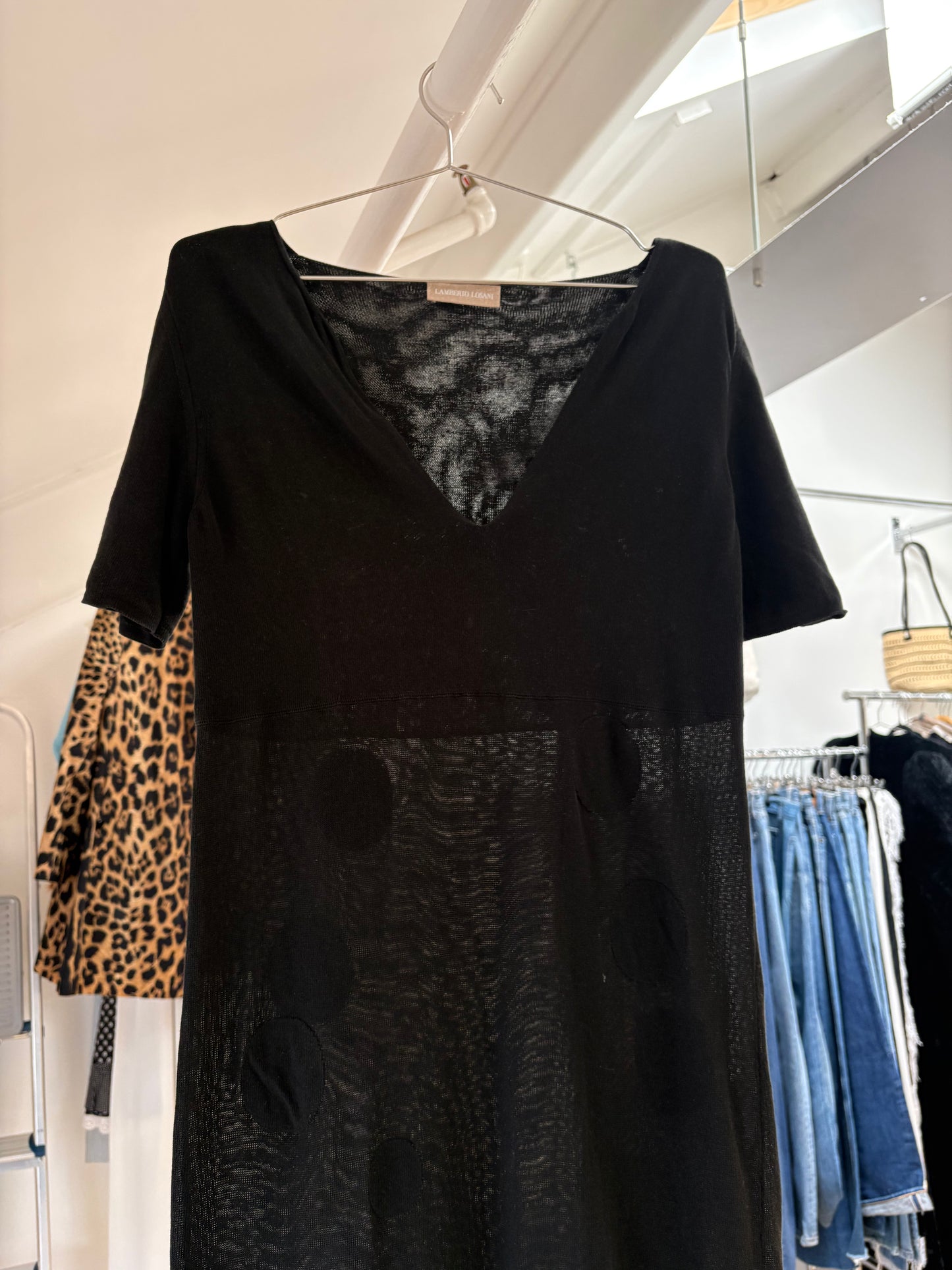2000s Black Knitted Dress