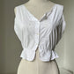 1910s Edwardian Corset Cover with Wisteria Embroidery