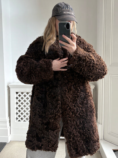 1970s Brown Sheepskin Coat