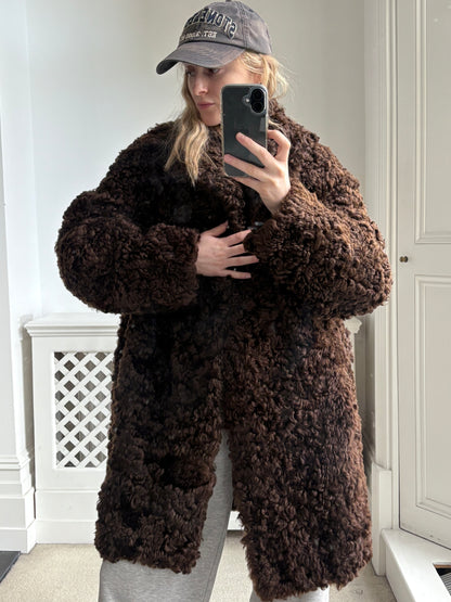 1970s Brown Sheepskin Coat