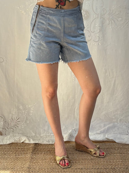 1970s Zip Front Shorts