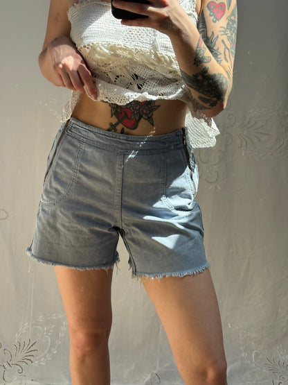 1970s Zip Front Shorts