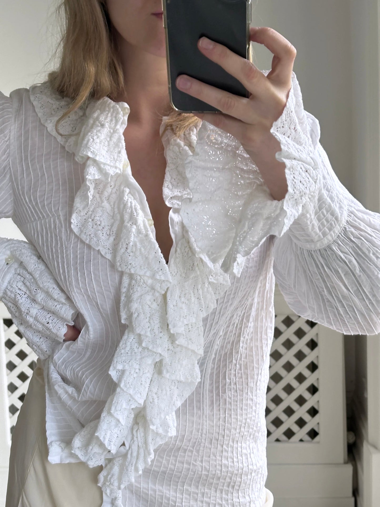 1970s *rare* 'Mexicana' Ruffled Blouse