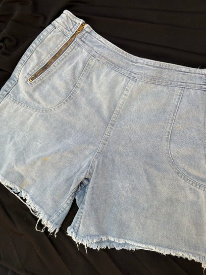 1970s Zip Front Shorts