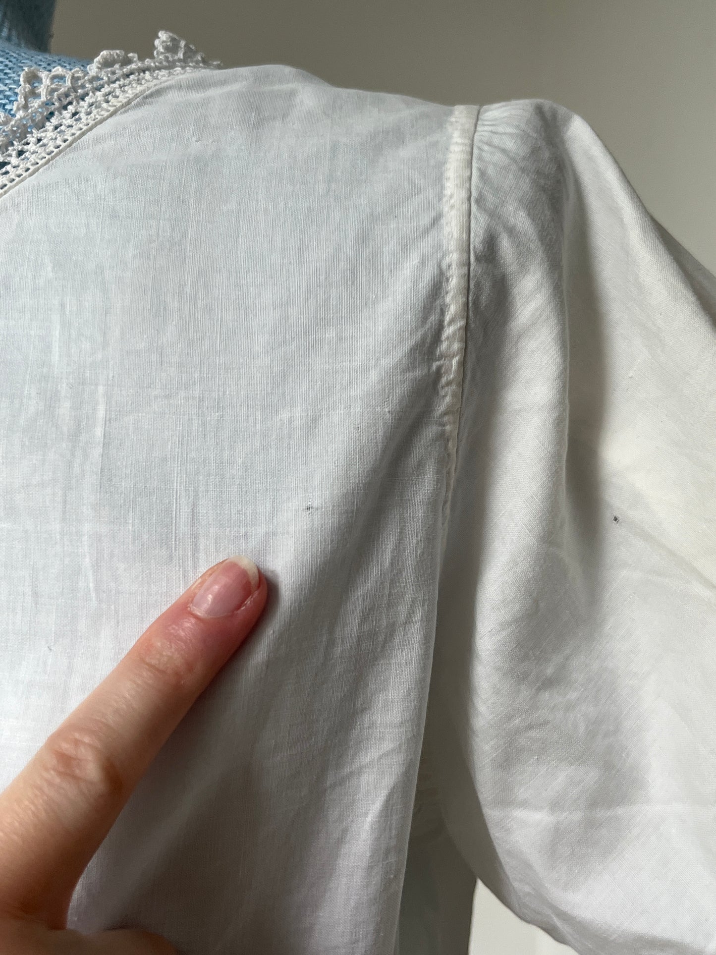 1910s Edwardian Corset Cover with Openwork Crochet