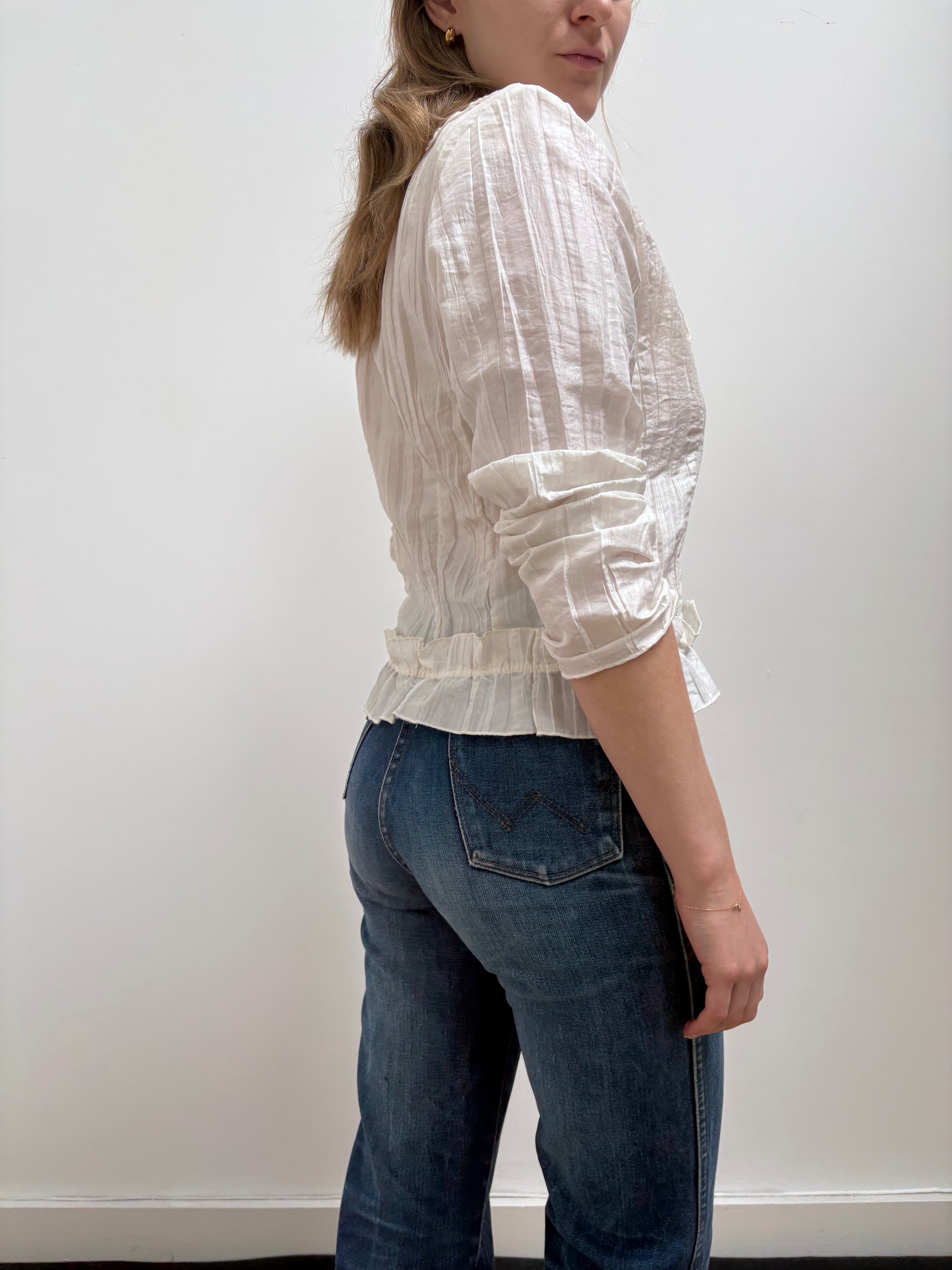 1990s Ruffle Blouse