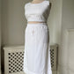 1990s Reworked Antique Tablecloth Skirt